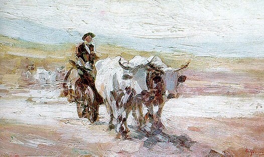 Nicolae Grigorescu - "Car cu boi" (1899)